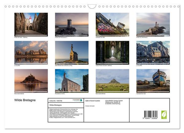 Produktbild: Wilde Bretagne (Wandkalender 2026 DIN A3 quer), CALVENDO Monatskalender