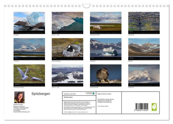 Produktbild: Spitzbergen (Wandkalender 2026 DIN A3 quer), CALVENDO Monatskalender