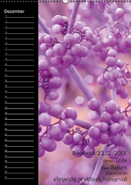 Produktbild: Naturbilder mit Sternzeichen / Geburtstagskalender (Wandkalender immerw&auml;hrend DIN A2 hoch)