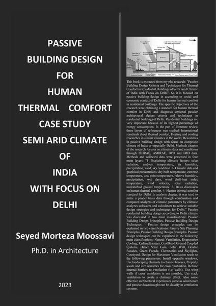 Produktbild: Passive Building Design for Human Thermal Comfort Case Study Semi Arid Climate of India with Focus on Delhi