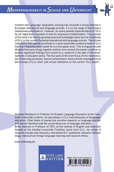Produktbild: Content and Language Integrated Learning (CLIL) in Europe