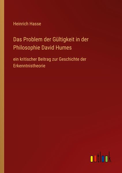 Produktbild: Das Problem der G&uuml;ltigkeit in der Philosophie David Humes
