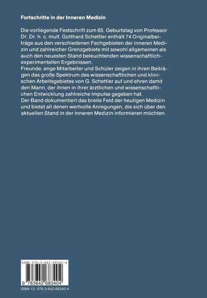 Produktbild: Fortschritte in der Inneren Medizin