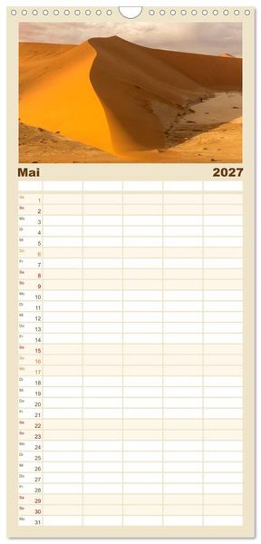 Produktbild: Familienplaner 2027 - Lichterf&uuml;lltes Namibia mit 5 Spalten (Wandkalender, 21 x 45 cm) CALVENDO