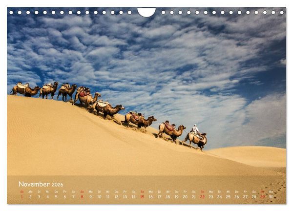 Produktbild: Faszinierende Landschaften entlang der chinesischen Seidenstrasse (Wandkalender 2026 DIN A4 quer), CALVENDO Monatskalender