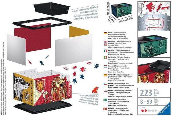 Produktbild: 3D Puzzle Ravensburger Aufbewahrungsbox Harry Potter 216 Teile