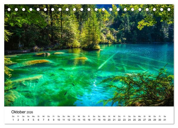 Produktbild: Wasserwelt Schweiz (Tischkalender 2026 DIN A5 quer), CALVENDO Monatskalender