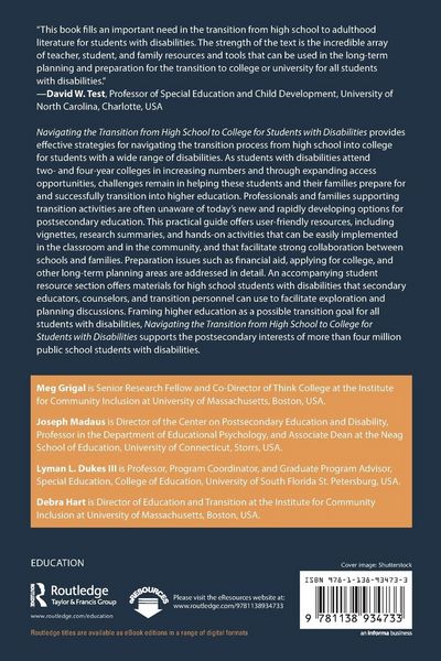 Produktbild: Navigating the Transition from High School to College for Students with Disabilities