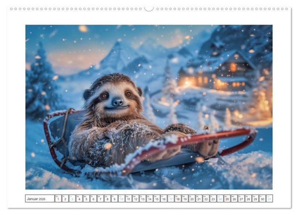 Produktbild: Snoozers Tr&auml;umende Abenteuer (hochwertiger Premium Wandkalender 2026 DIN A2 quer), Kunstdruck in Hochglanz