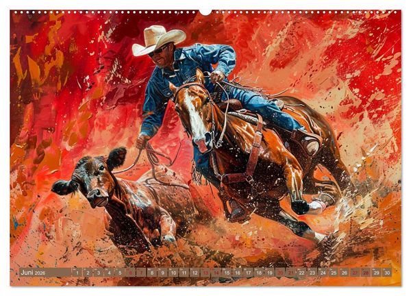 Produktbild: Pferde, Staub und Freiheit (hochwertiger Premium Wandkalender 2026 DIN A2 quer), Kunstdruck in Hochglanz