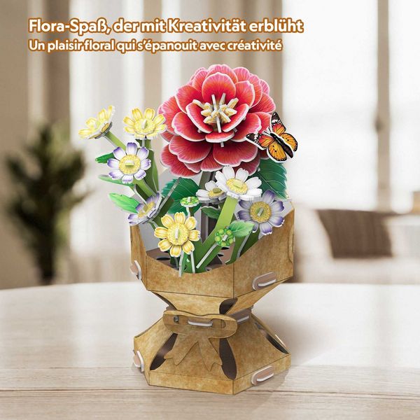 Produktbild: CUBICFUN - 3D Puzzle Blumentopf Kamelie 109 Teile