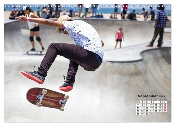 Produktbild: Skater. Skateboarding-Impressionen (Wandkalender 2026 DIN A3 quer), CALVENDO Monatskalender