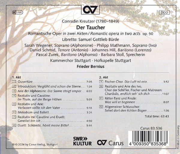 Produktbild: Der Taucher - Oper in zwei Akten