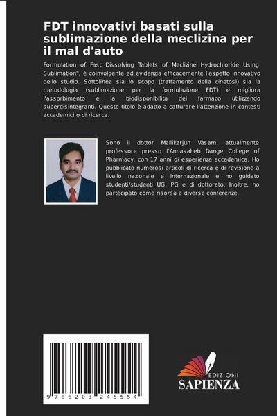 Produktbild: FDT innovativi basati sulla sublimazione della meclizina per il mal d'auto