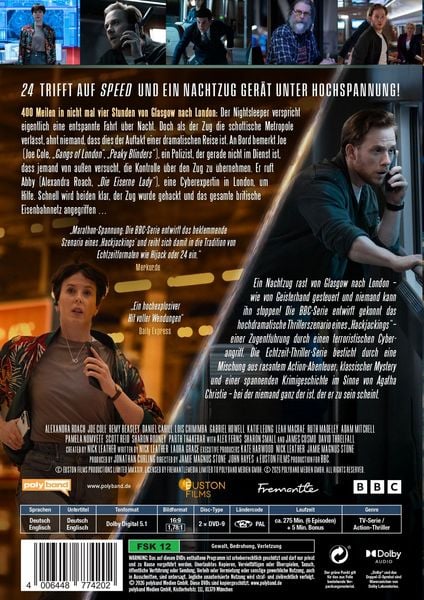 Produktbild: NIGHTSLEEPER - Ein Zug au&szlig;er Kontrolle [2 DVDs]