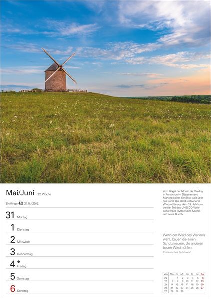 Produktbild: Bretagne und Normandie Wochenplaner 2027 - Eine Reise in 53 Bildern