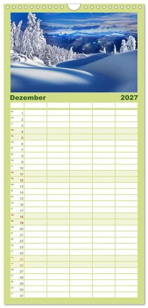 Produktbild: Familienplaner 2027 - Alaska und Kanada mit 5 Spalten (Wandkalender, 21 x 45 cm) CALVENDO