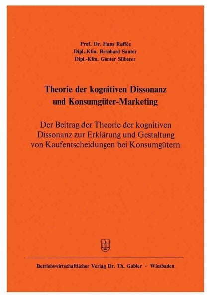 Produktbild: Theorie der kognitiven Dissonanz und Konsumg&uuml;ter-Marketing