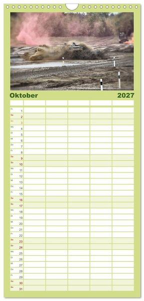 Produktbild: Familienplaner 2027 - Panzerstahl auf der Heide &ndash; Das Heer legt wieder los mit 5 Spalten (Wandkalender, 21 x 45 cm) CALVENDO