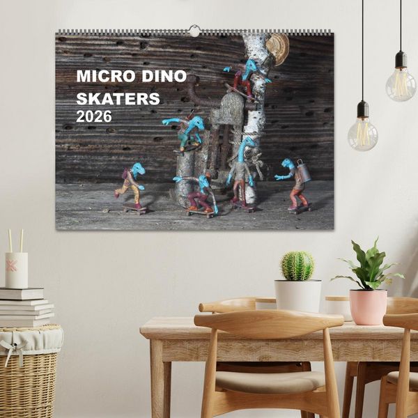 Produktbild: Micro Dino Skaters 2026 (Wandkalender 2026 DIN A2 quer), CALVENDO Monatskalender