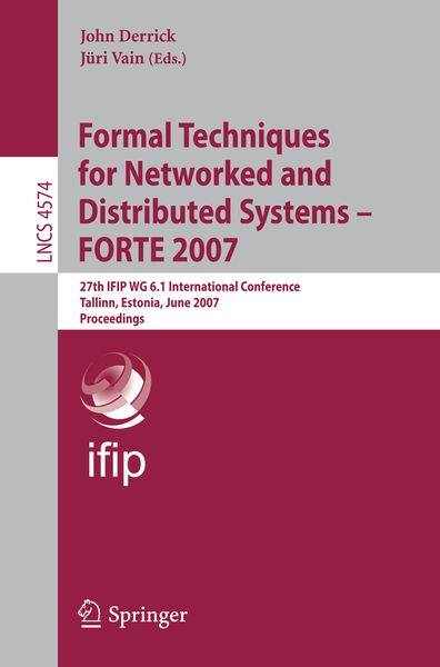Produktbild: Formal Techniques for Networked and Distributed Systems - FORTE 2007