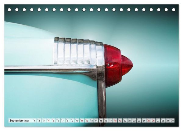 Produktbild: US Klassiker Farbenfrohe Heckansichten (Tischkalender 2027 DIN A5 quer), CALVENDO Monatskalender
