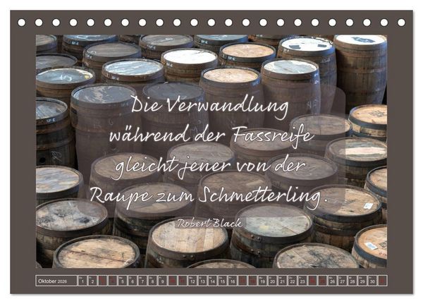 Produktbild: Whisky-Weisheiten (Tischkalender 2026 DIN A5 quer), CALVENDO Monatskalender