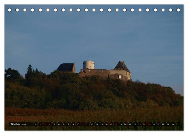 Produktbild: Burgen & Schl&ouml;sser im Odenwald (Tischkalender 2026 DIN A5 quer), CALVENDO Monatskalender