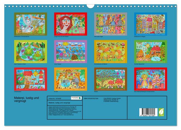 Produktbild: Malerei, lustig und vergn&uuml;gt (Wandkalender 2026 DIN A3 quer), CALVENDO Monatskalender