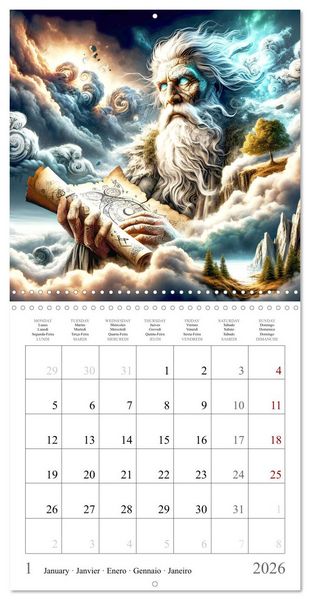 Produktbild: Sp&eacute;cialistes spirituels (Calendrier mural carr&eacute; 2026 30x30 cm) Calendrier double avec une page pour vos prises de notes