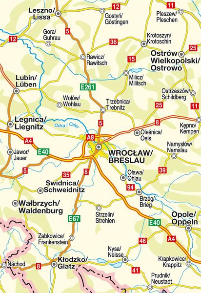 Produktbild: H&ouml;fer Polen PL006 Mittelschlesien - Fraustadt /Breslau /Oppeln/1 : 200 000