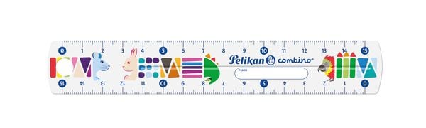 Produktbild: Pelikan Lineal Combino 15 cm bruchsicher