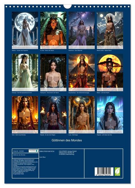 Produktbild: G&ouml;ttinnen des Mondes (Wandkalender 2027 DIN A3 hoch), CALVENDO Monatskalender