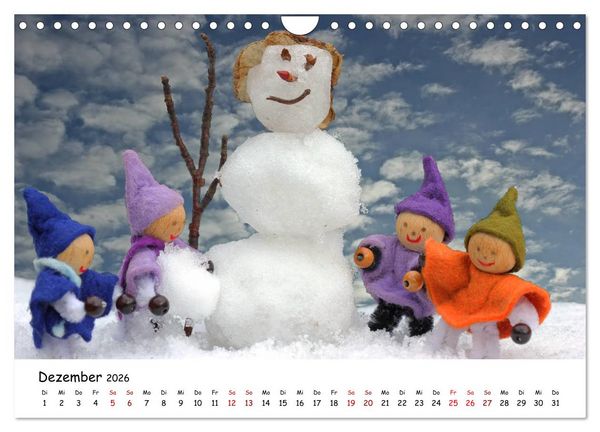 Produktbild: Die Abenteuer der vier kleinen Wichtel (Wandkalender 2026 DIN A4 quer), CALVENDO Monatskalender