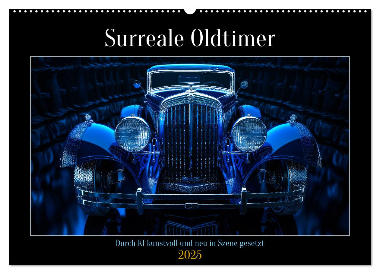 Surreale Oldtimer (Wandkalender 2025 DIN A2 quer), CALVENDO Monatskalender