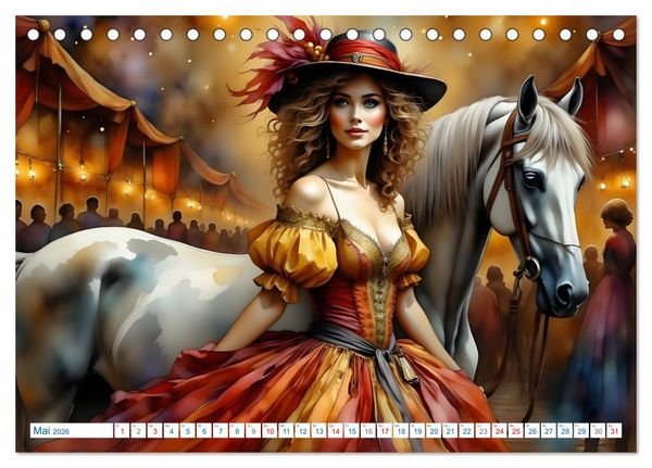 Produktbild: K&ouml;niginnen der Reitkunst (Tischkalender 2026 DIN A5 quer), CALVENDO Monatskalender