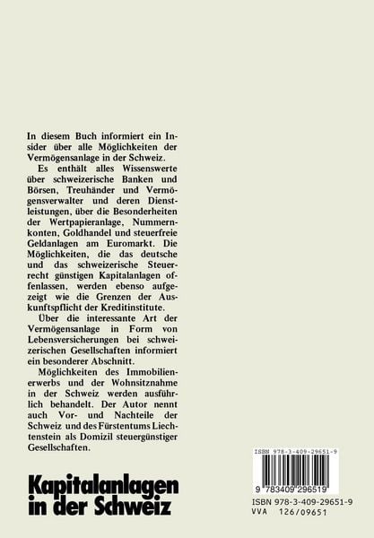 Produktbild: Kapitalanlagen in der Schweiz