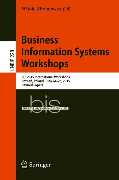 Produktbild: Business Information Systems Workshops