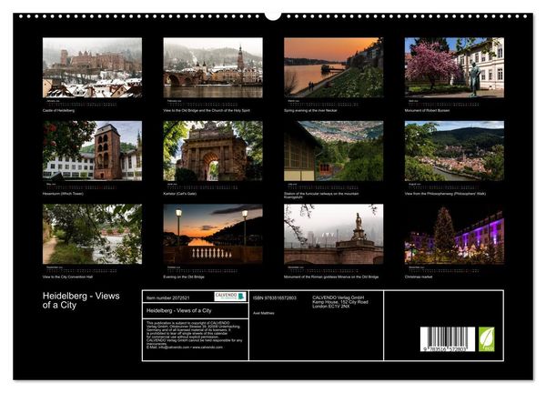 Produktbild: Heidelberg - Views of a City (High Quality Premium Wall Calendar 2026 DIN A2 landscape),CALVENDO 12 Month Wall Calendar