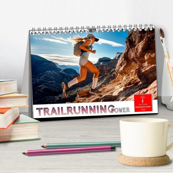 Produktbild: Trailrunning Power (Tischkalender 2026 DIN A5 quer), CALVENDO Monatskalender