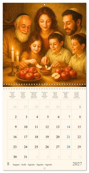 Produktbild: A Year of Jewish Life &ndash; Festivals and Traditions (Wall Calendar 2027 12 &times; 12 Inch) CALVENDO 12 Month Wall Calendar