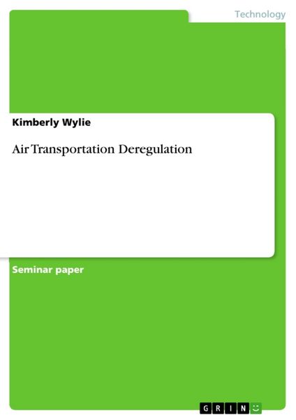 Produktbild: Air Transportation Deregulation