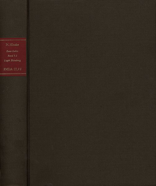 Produktbild: Kant-Index. Section 1: Indices zum Kantschen Logikcorpus. Band 3.2: Konkordanz,