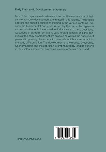 Produktbild: Early Embryonic Development of Animals