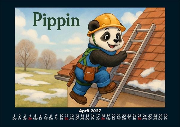 Produktbild: Pippin als Dachdecker-Azubi 2027 Fotokalender DIN A4