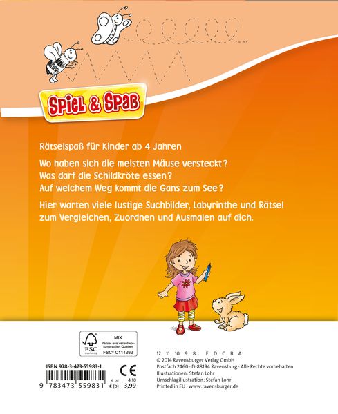 Kindergarten-Rätselspaß für unterwegs