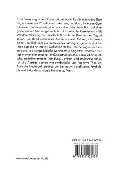 Produktbild: Theorien der Organisation