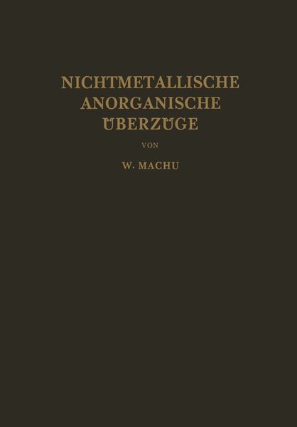 Produktbild: Nichtmetallische Anorganische &Uuml;berz&uuml;ge