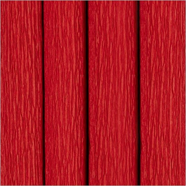 Produktbild: Creativ Company Krepppapier, Blatt 25x60 cm, Kreppanteil: 180%, 105 g, Rot, 4 Blatt