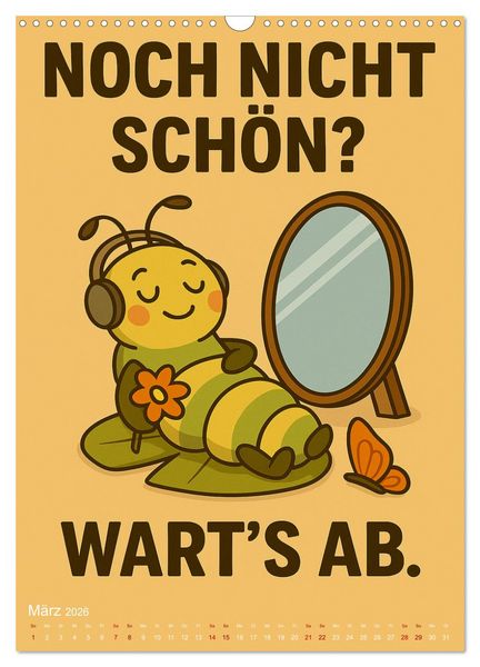 Produktbild: Tierisch eigenwillig - Weil normal langweilig w&auml;re (Wandkalender 2026 DIN A3 hoch), CALVENDO Monatskalender